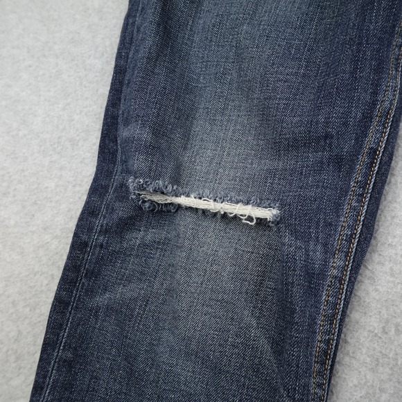 Rag Bone Dre Jeans Women's 30 (34x30) Blue Dark Wash Distressed Casual - Picture 12 of 12